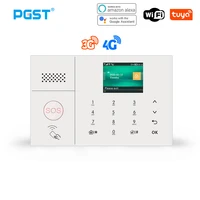 pgst 3g 4g wireless home alarm tuya smart life burglar alarm kits wifi security alarm system support alexa remote control