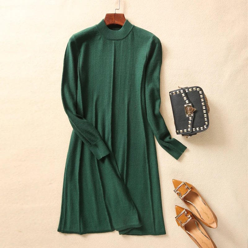 Женский свитер с высоким круглым вырезом ALKMENE длинная юбка свободного кроя