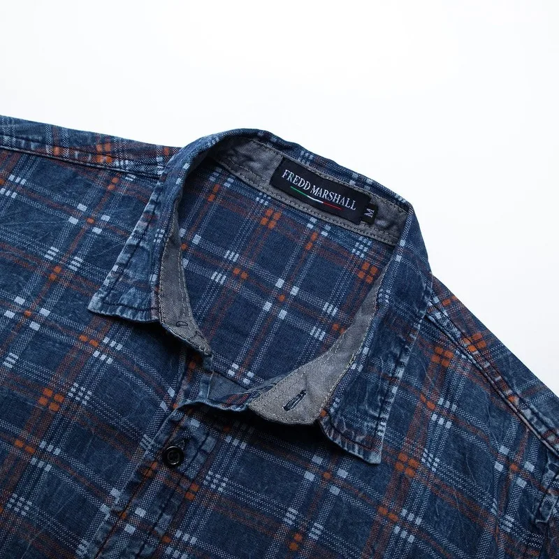 

Camisas Para Hombre 2020 New European American Plus Size Men's Cotton Casual Long-sleeved Shirt Plaid Shirt Men's Clothing