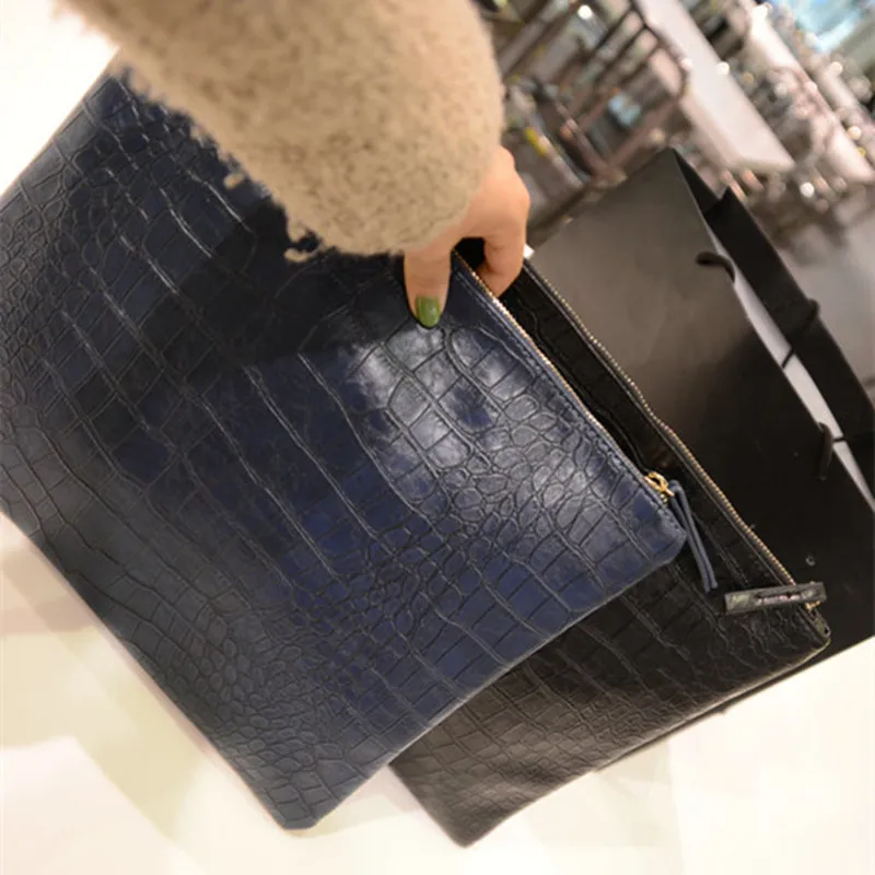 Новые клатчи на каждый день с узором крокодиловая кожа мужская и женская модная