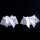 Запястье женское с цветочным кружевом, однотонное ажурное эластичное, с широкими штанинами, с бантом и зубчатым подвязка на бедро