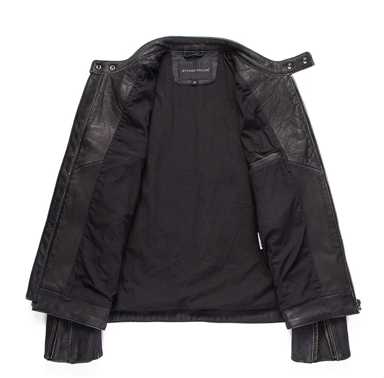 Мужская кожаная куртка из натуральной кожи винтажная мотоциклетная одежда