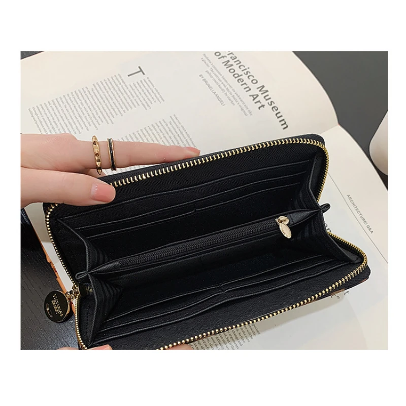 

2021 Newwallet Ladies Wallet Lady Letter Storage Bag Long Zipper Wallet Multicolor Leopard Print Card Baghellokittyanime Wallet