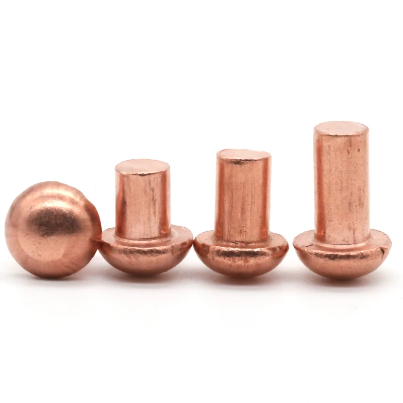 

Заклепки M2x (2-12) мм с круглой головкой, медные, твердые, металлические, золотистого цвета, длина 12 мм, 100 шт.