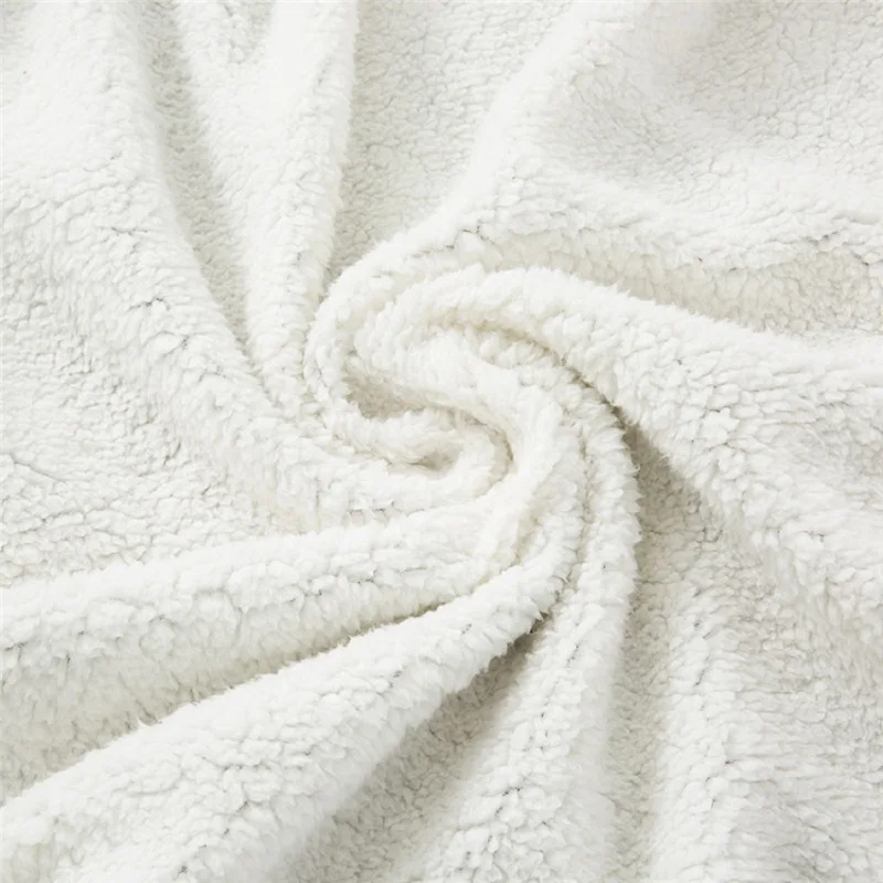 Thick Fleece Hooded Blanket with Sleeves Warm Winter TV Sofa Hoody Robe Pullover Sherpa Coat Hoodie Sweatshirt | Дом и сад