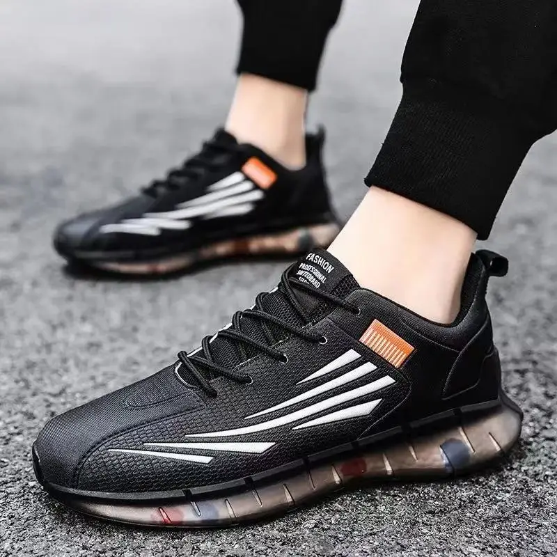 

Summer Men's Shoes Flying Woven Mesh Breathable Coconut Shoes Male Camouflage Popcorn Outsole Sports Leisure Trendy Shoes