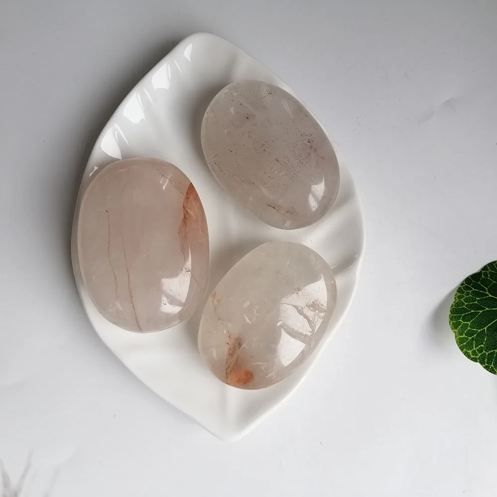 Высокое качество желтый гематоидный камень в форме пальмы ручной работы для