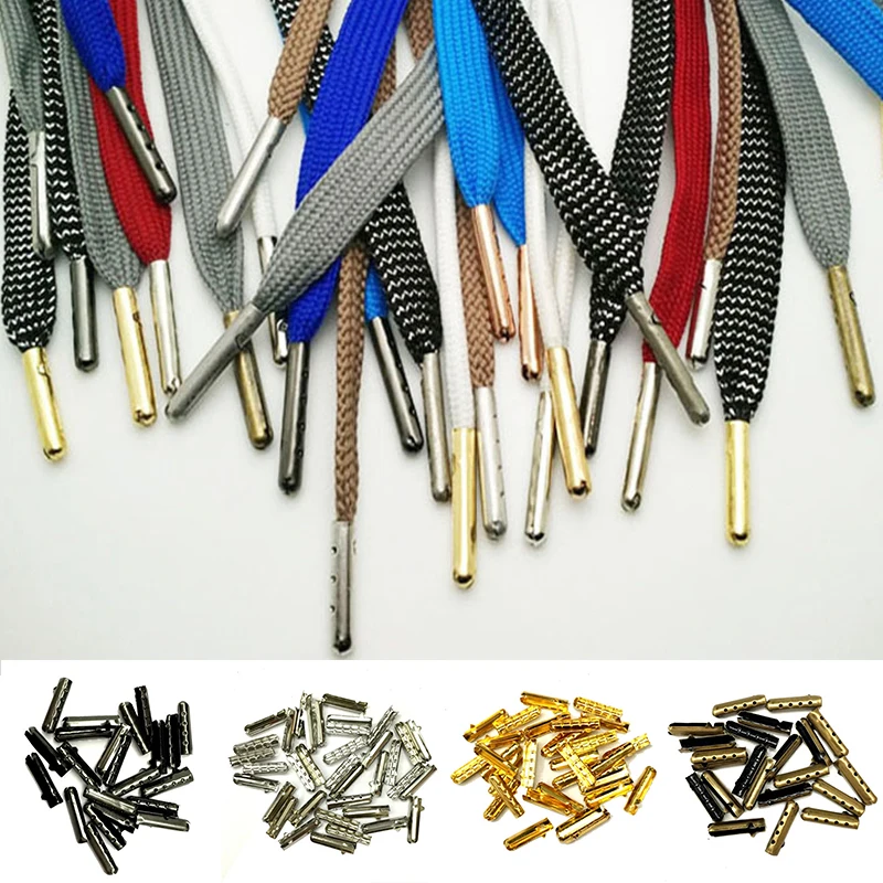 

100 PCS/Set Shoelace Head Aglets DIY Shoelaces Repair Shoe Lace Tips Replacement End Shoes Rope Head Rope Cip Tail Clamp Bullet