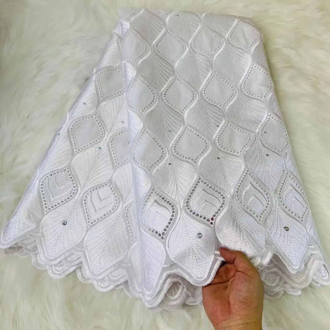 Белая швейцарская вуаль кружева в Швейцарии 2019 ткань Африканская сухая