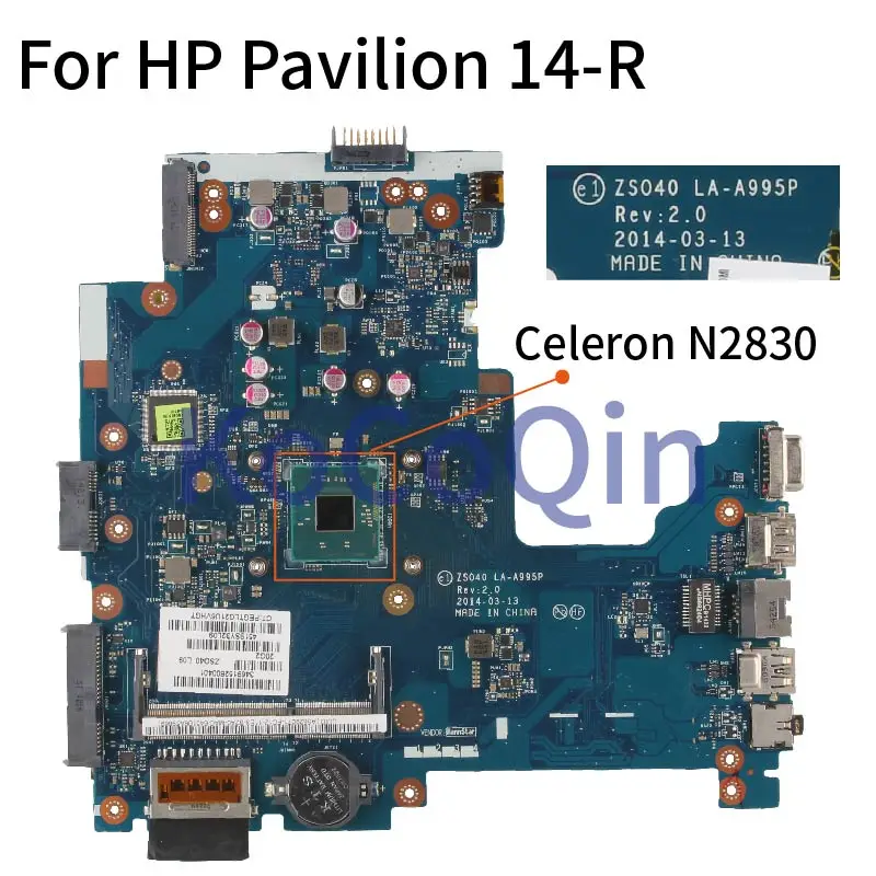 Placa Mãe para Computador Portátil hp Pavilion 14 r 240 g3 Celeron N2830 Placa Principal para Notebook Zs040 La-a995p 20112022 Sr1w4 Placa-mãe para notebook
