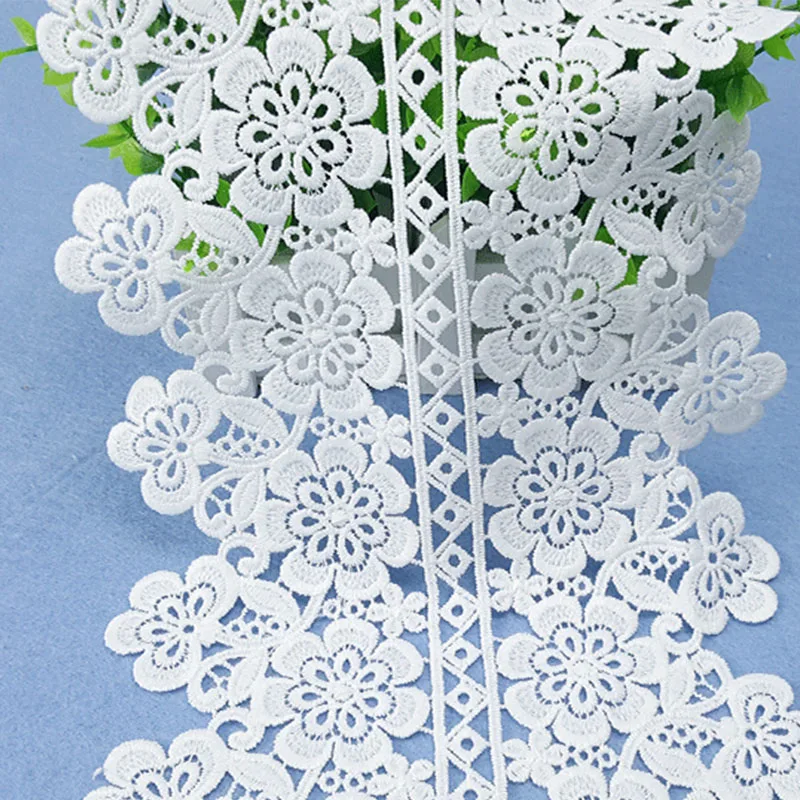 7 ярдов Высокое качество кружева обрезки ленты плетеная швейная одежда