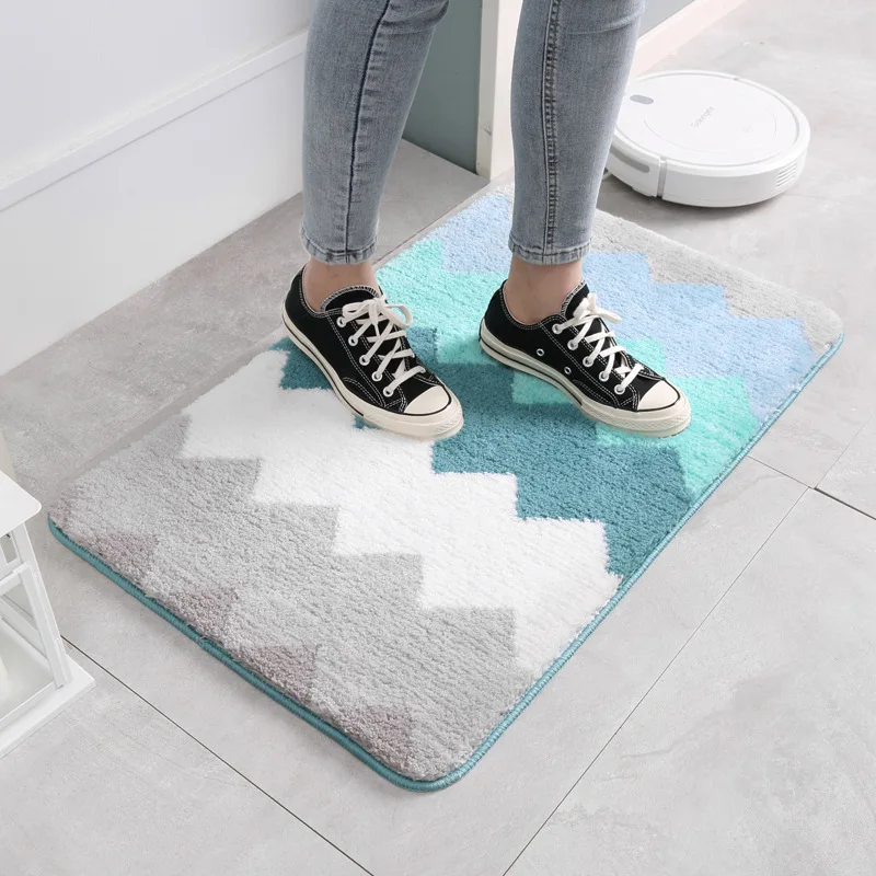 

Non-slip Kitchen Mat Water absorption Colorful Modern Bathroom Entrance Door Mat Washable Bedroom Living Room Bedside Area Rugs
