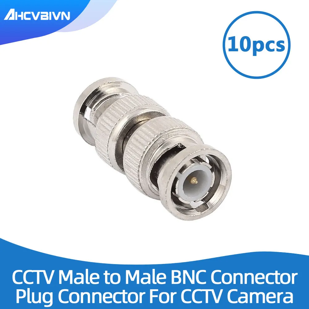 10 шт./лот аксессуары для видеонаблюдения BNC папа CCTV безопасности Coax муфта Видео