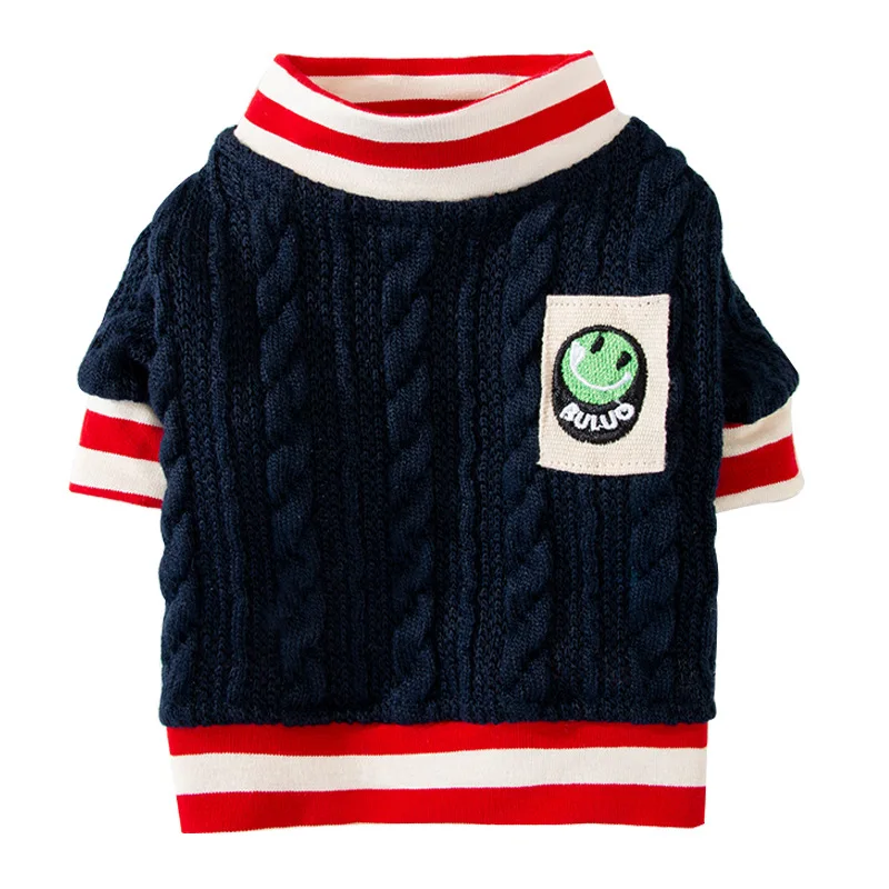 

Pet Clothes Cat Sweater Dog Sweater College Style Twist Knit Sweater for Small and Medium Cats and Dogs for Autumn and Winter