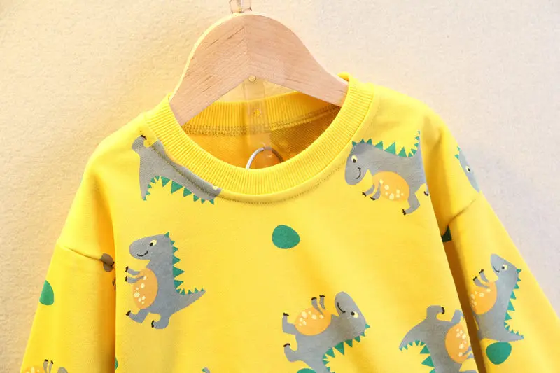 

Children Cotton Clothes Autumn Baby Boy Girls Cartoon dinosaur T Shirts Pants 2Pcs/sets Outfit Kids Fashion sport Toddler sets