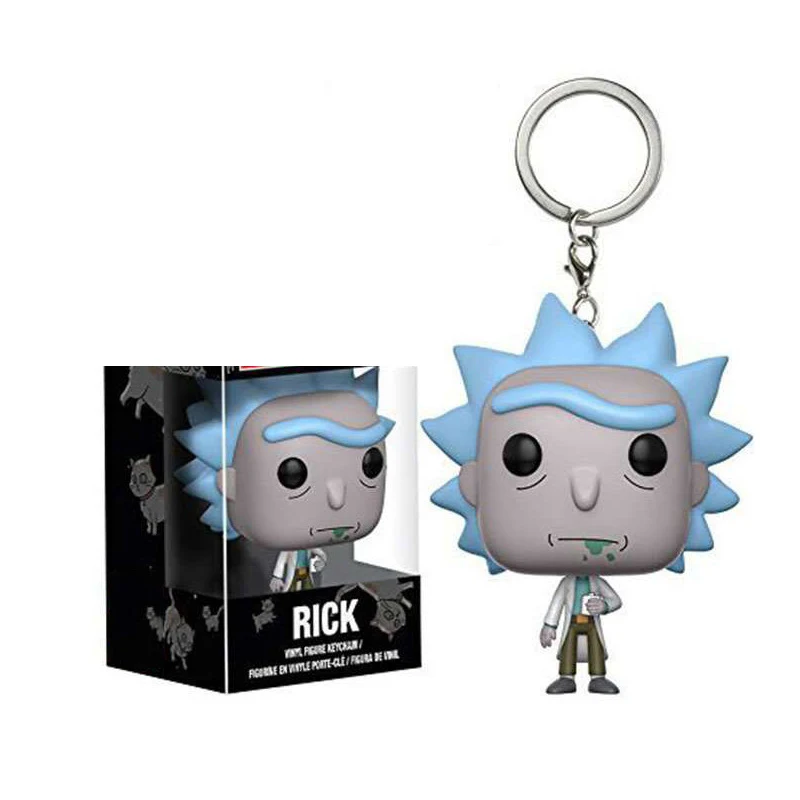Funko Рик снежок Морти Pickle брелок двигающиеся фигурки коллекция игрушек для детей