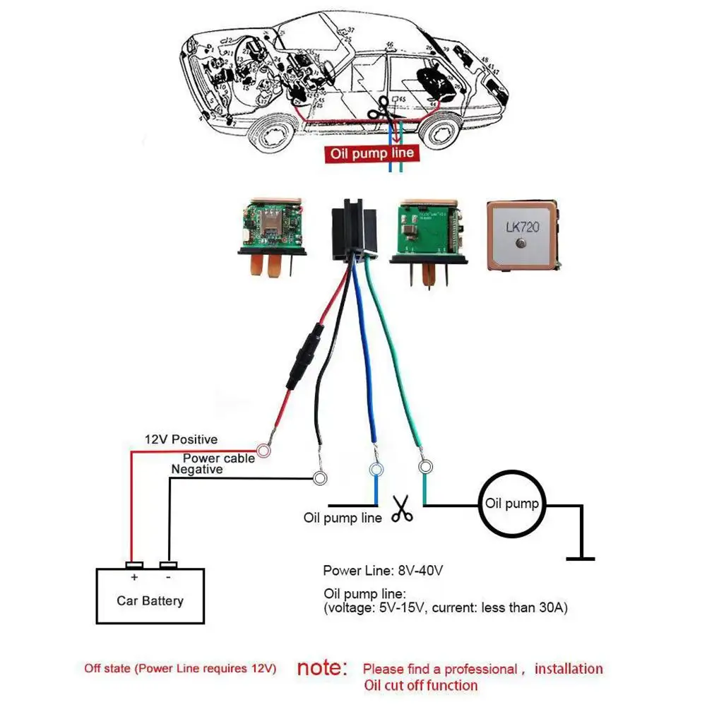 GPS-трекер автомобильное Аварийное реле отключение питания GPS-локатор