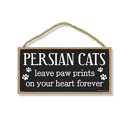 

Honey Dew Gifts Persian Cats Leave Paw Prints, Wooden Pet Memorial Home Decor, Decorative Cat Bereavement Wall Sign, 5 Inches by