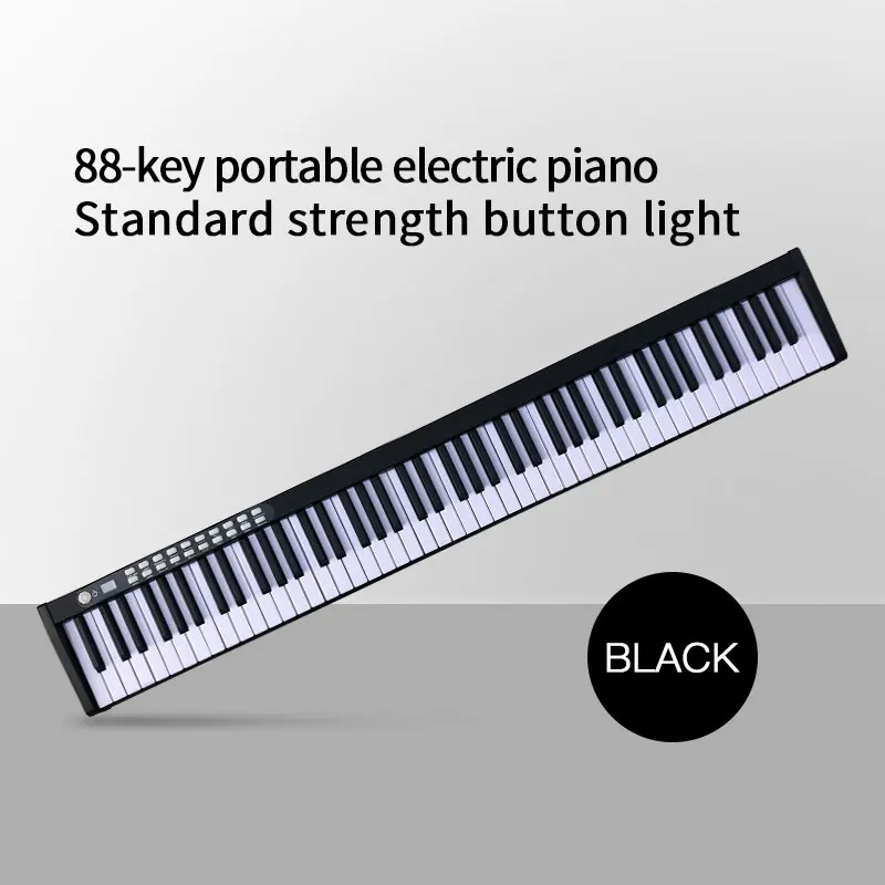 Высокое качество 88 ключ Профессиональный usb MIDI цифровой электронный контроллер клавиатура пианино для музыкального biginner Группа обучения пианино - Цвет: 88k black no light