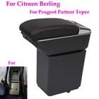 Подлокотник для Citroen Berlingo модифицированные детали для Peugeot Partner tepee аксессуары для хранения автомобиля зарядка интерьера с светодиодный