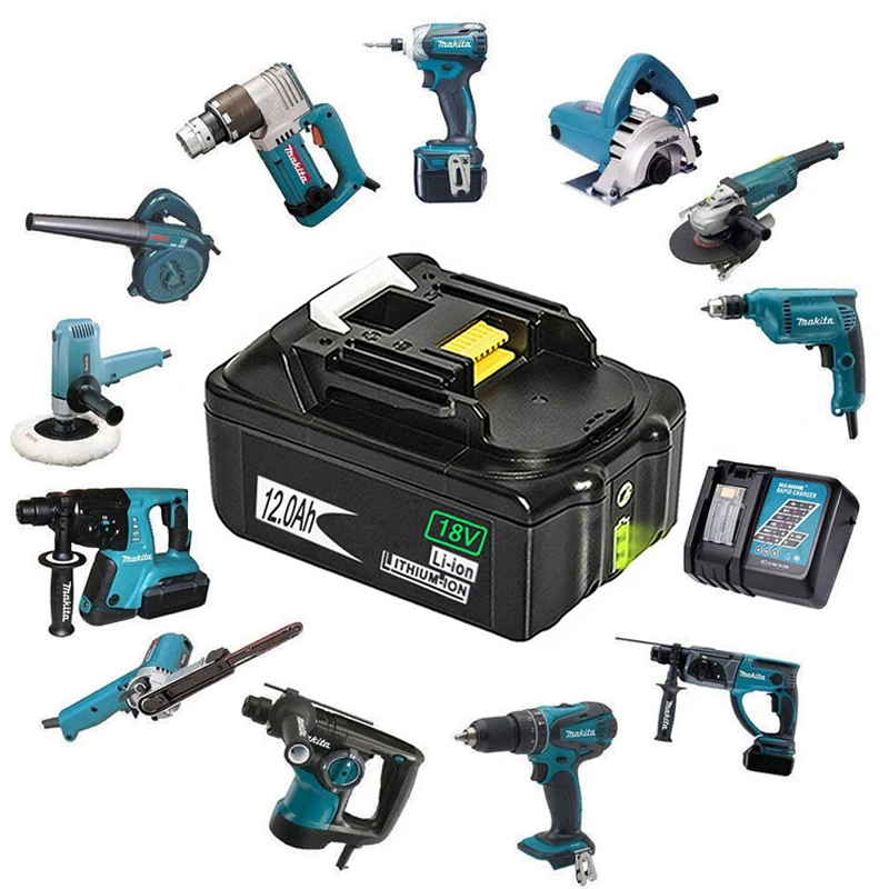 

18V 12000mAh 12.0Ah RechargeableFor Makita Power Tools Battery with LED Li-ion Replacement LXT BL1860B BL1860 BL1850