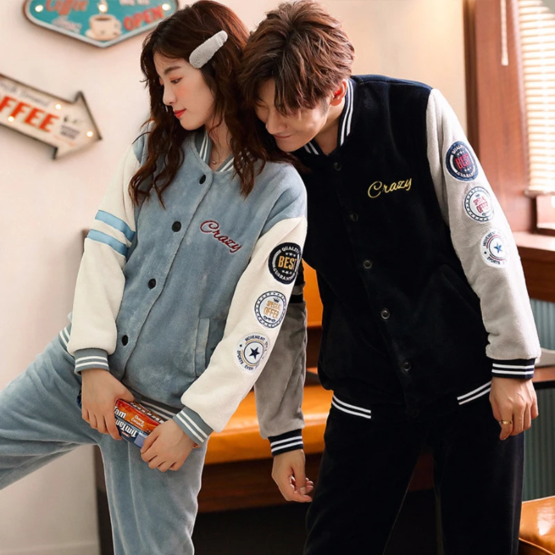 2020 фланелевые пижамы для пар женские зимние утолщенная теплая удобная домашняя