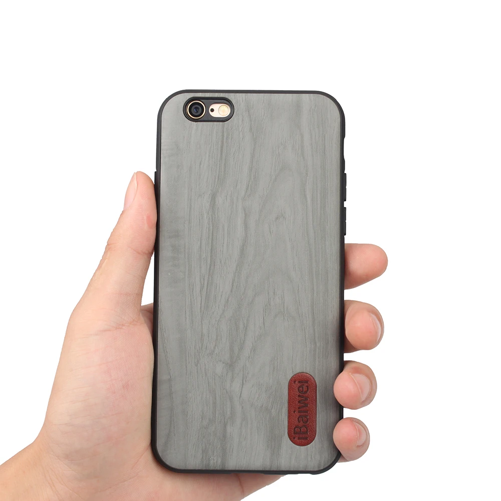 Чехол для телефона с деревянным дизайном iPhone 6 6S задняя крышка Мягкий ТПУ