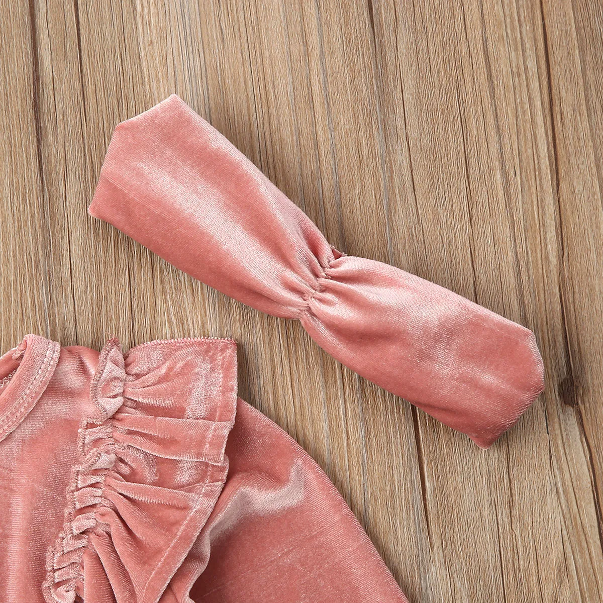 1-6Years Kids Baby Girl Ruffle Velvet Princess Party Dress Headband Fancy Outfit | Детская одежда и обувь