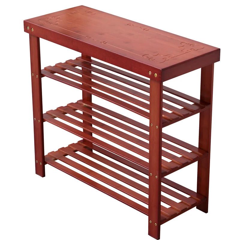 Утолщенная бамбуковая стойка для обуви многофункциональный экономичный шкаф