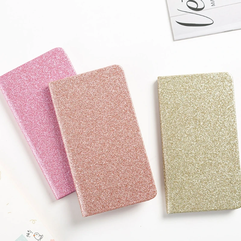 

Glitter Powder A6 Notebook with Pen Set Thick Classic Premium Paper Diary Journal 96 Pages Writing Stationery Gifts