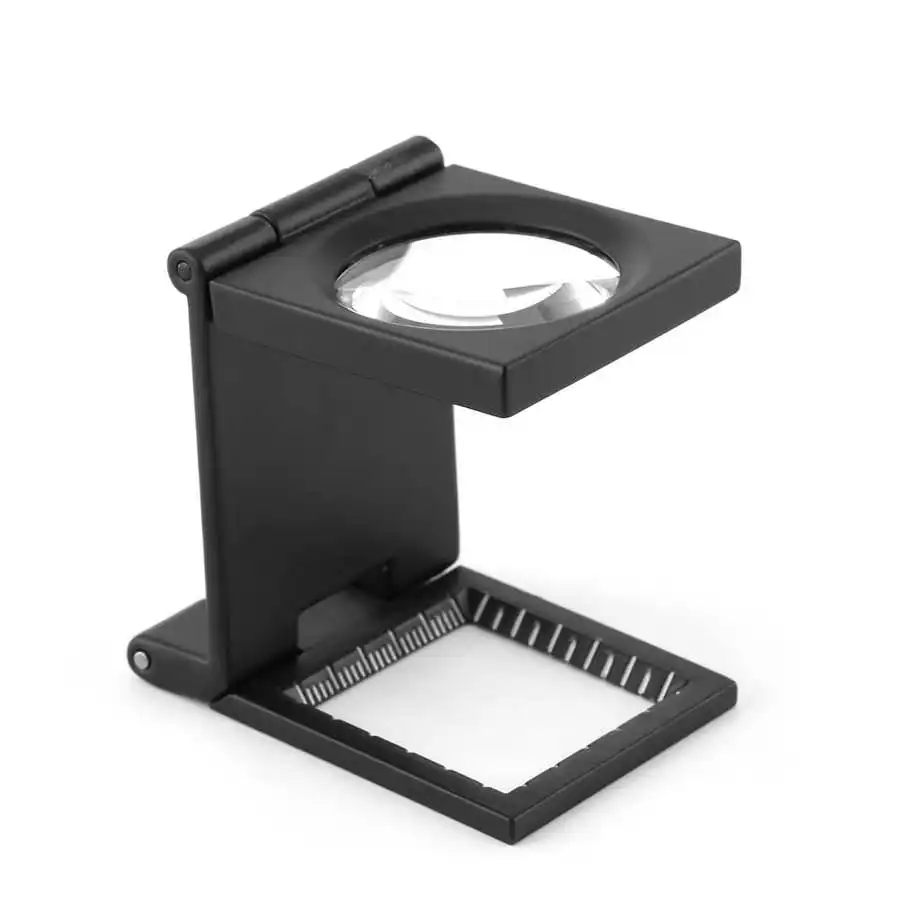 10X микроскоп Складная лупа подставка Лупа со шкалой для текстиля оптическое