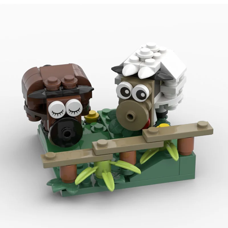 Конструктор MOC "сделай сам" животные зоопарк овца мир и любовь | Игрушки хобби