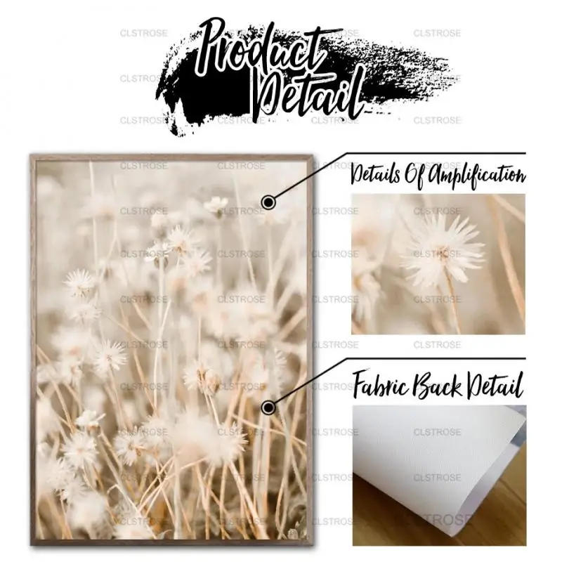 

Modern Decorative Painting Yellow Grass Wasteland Poster Hd Home Wall Waterproof Ink Art Decoration Canvas Painting