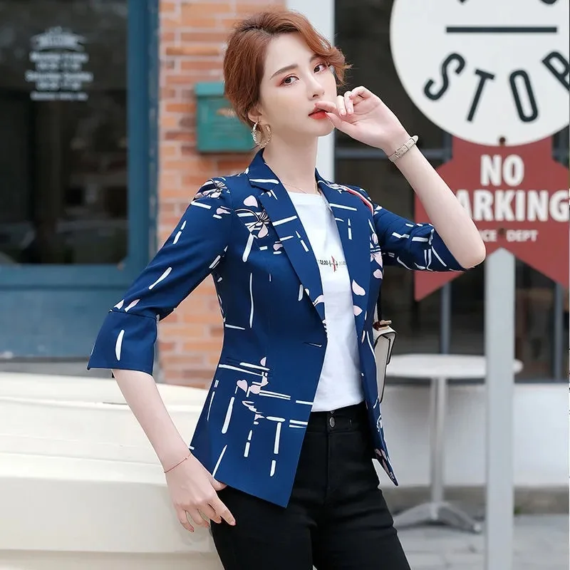 

2021 spring and autumn new suit women's fashion western style slim jacket