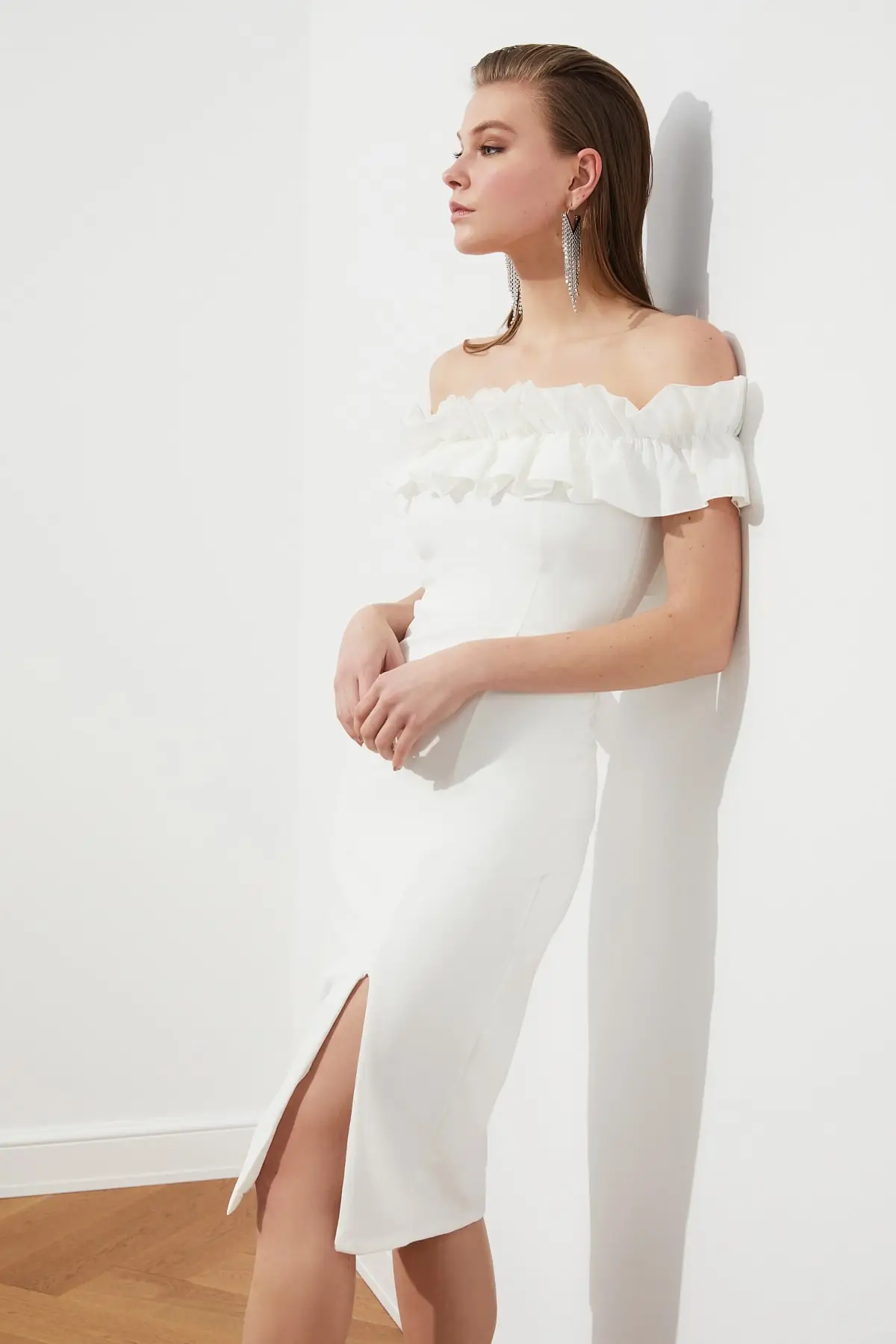 

Trendyol Pink-Collar Detail Dress TPRSS21EL1515