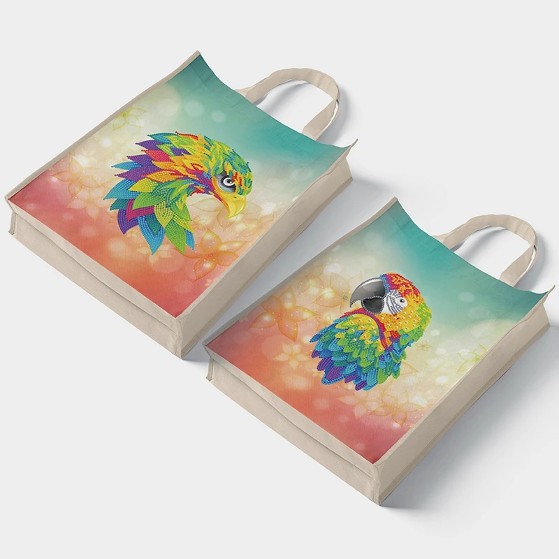 

Экологически чистые сумки для покупок с алмазной росписью, сумка для молодых женщин Простые универсальные, сумка для покупок, подарки, попу...