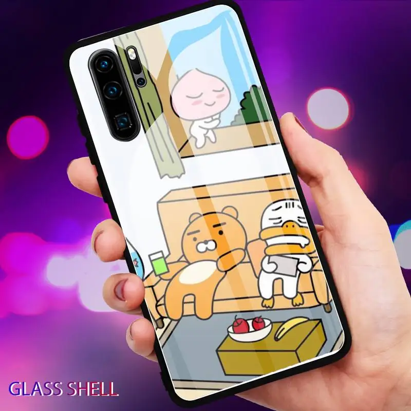 

Korea Ryan Friends Phone Case For Huawei P9 10Plus 20PRO P30 Lite Back Cover Tempered Glass Cases For NOVA 3E Series