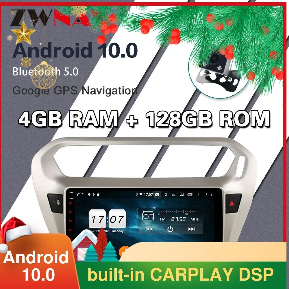 

4G128G Android 10.0 screen Car Multimedia DVD Player for Citroen Peugeot 301 C Elysee 2014-2017 GPS Navi Radio Stereo Head unit