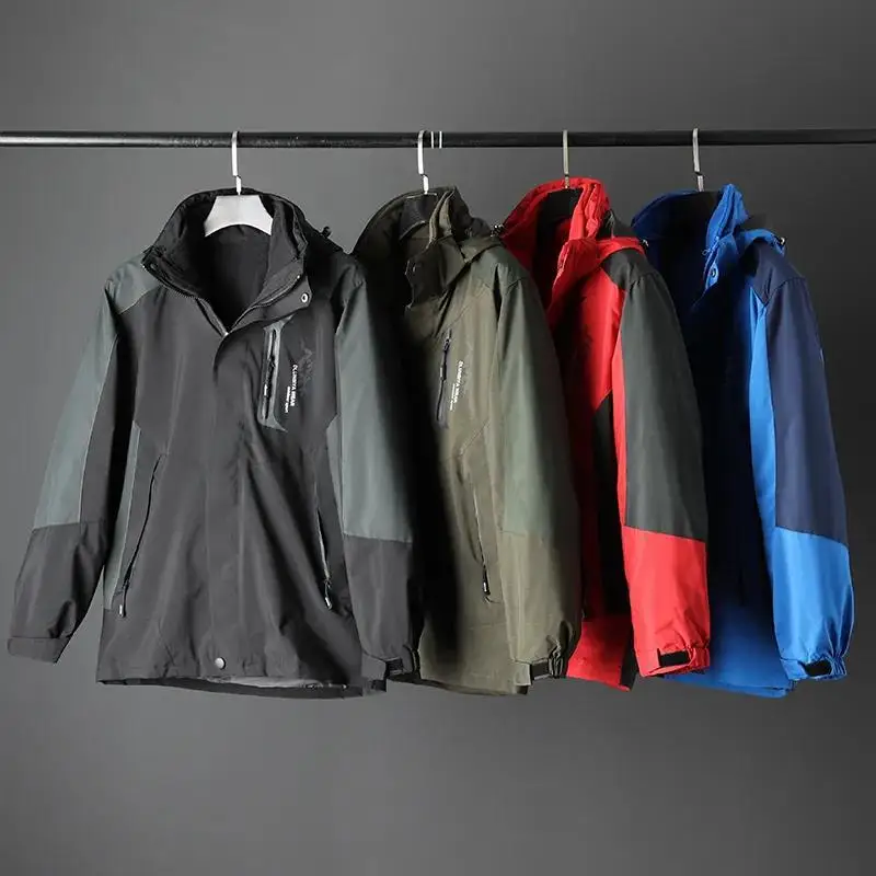 

Men's Assault Jacket Removable Waterproof Windproof Fleece Thickened Outdoor Set windbreaker