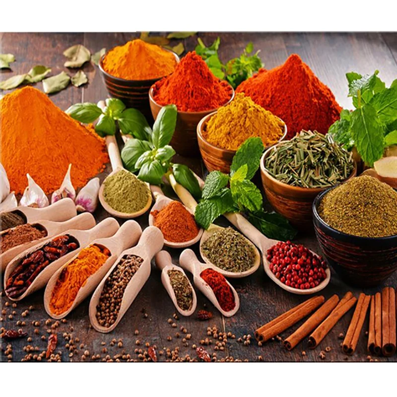 

Алмазная живопись 5D «сделай сам» с кухонными специями, пазл для вышивки крестиком, квадратные алмазные бусины для вышивки