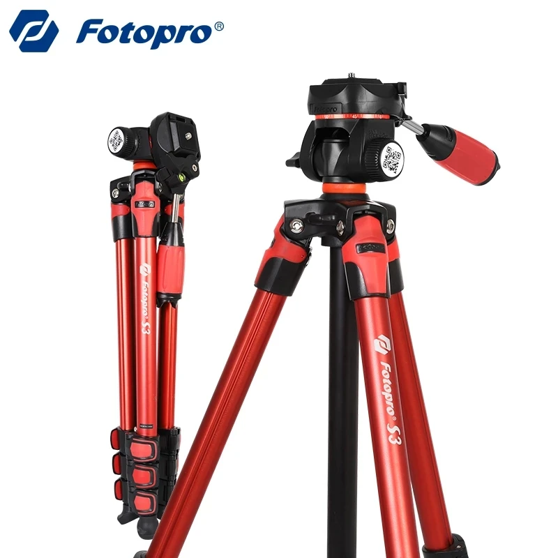 

Fotopro Aluminum Camera Tripods Phone Holder Tripod for DSLR and Smartphone S3 3372