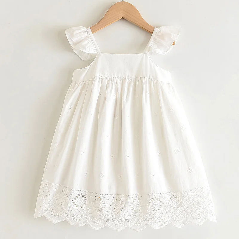 Платья для девочек LOVE DD &amp MM Новинка лета 2021 стильная одежда милое ажурное