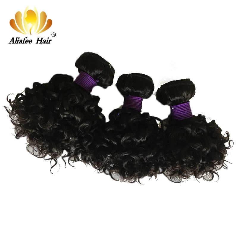 AliAfee волос бразильский надувной пучки вьющихся человеческие волосы плетение 8 10