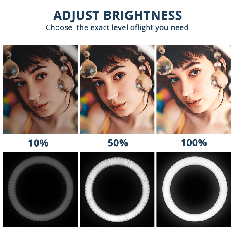 Travor 20 дюймов светодиодный кольцевой светильник с регулируемой яркостью