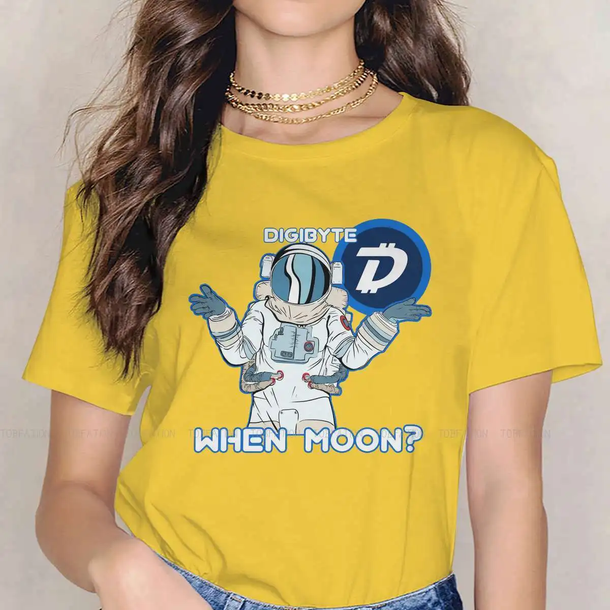 

When Moon 4XL TShirt for Girl Digibyte DGB Digital Currency Blockchain Creative Gift Clothes T Shirt Stuff Ofertas