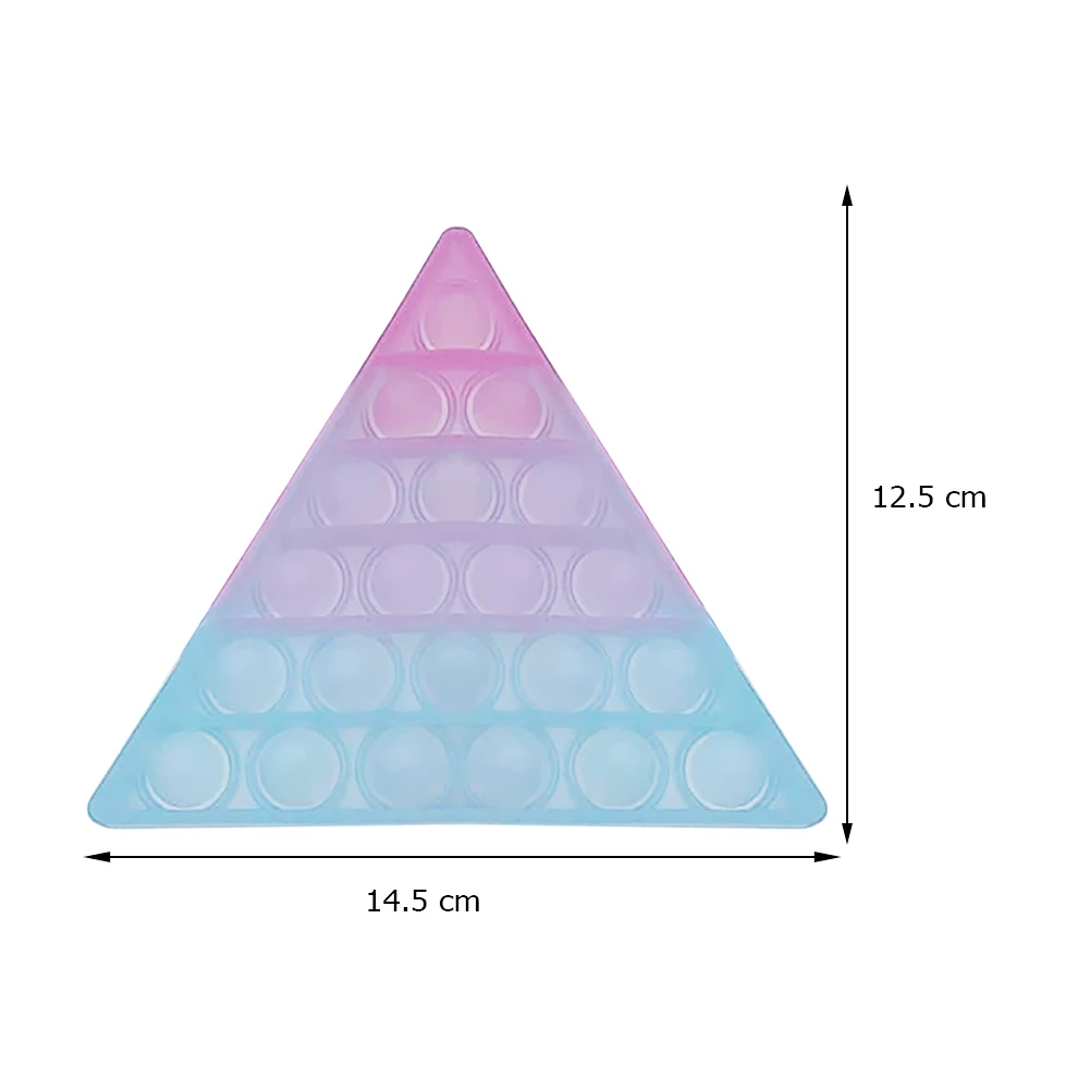 

Silicone Triangle Shape Push Bubble Sensory Squeezing Toy Anti-stress Relaxing fidget Toys Stress Relieve Autism Adults Kids