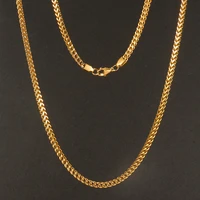 316l stainless steel chain necklace on the neck for women men vintage gold silver necklaces party jewelry friends gift