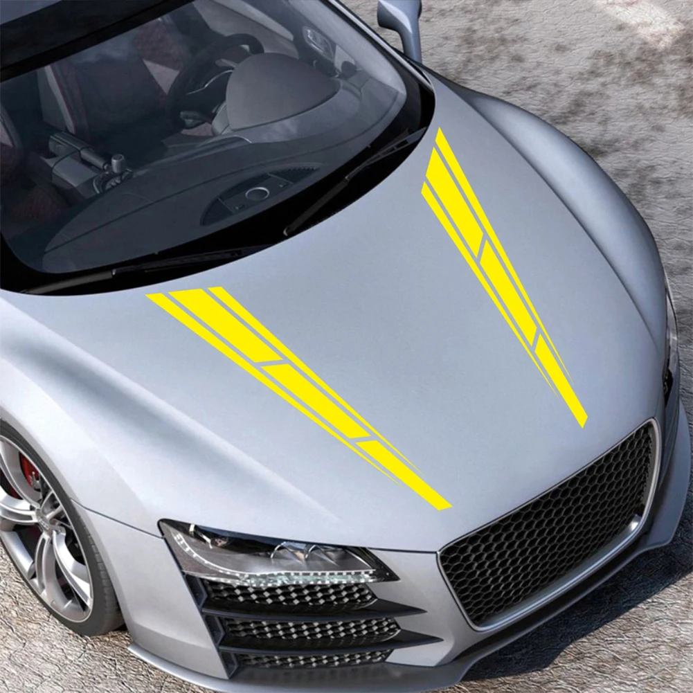 

Hot-selling Racing Stripe Black Vinyl Truck Hood Decal Anti-scratch Anti-corrosion Front Sticker 4.5 Inch X 31.5 Inch Auto Parts