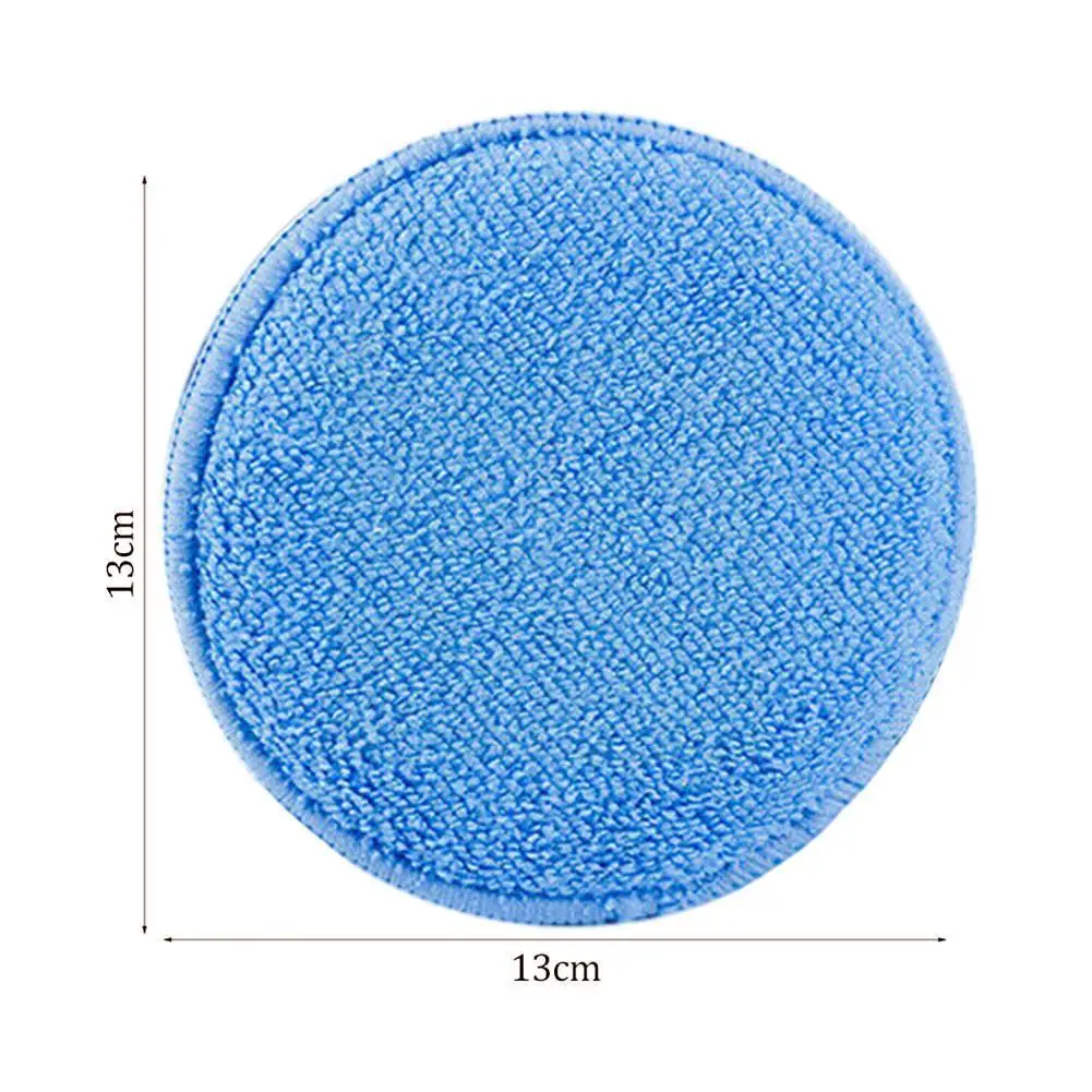 

3Pcs Car Wash Waxing Sponge 5 Inch Waxing Round Cake For Car Microfiber Self-adhesive Polishing For Car Wool Adapter Wheel M6W1