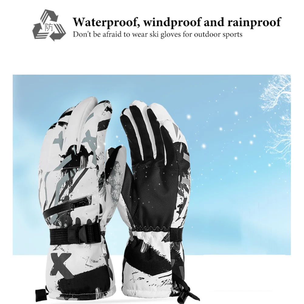 Лыжные перчатки для мужчин и женщин зимой сохранения тепла водонепроницаемости